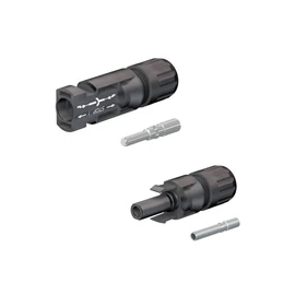Staubli MC4 Male and Female PV wire Connector shown with wire end insert
