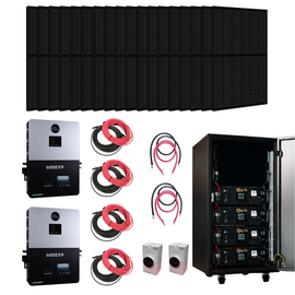 Complete Off-Grid Solar Kit EG4 6000XP | 12000W Output | 48V 120/240V Split Phase + 12800 Watts of Solar PV [KIT-E0009]