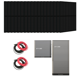 EP Cube Energy Storage System - All-In-One Solar Backup Power -  9.9 kWh Battery + 8,000 Watts of Solar PV