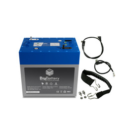 Front view of BigBattery 24V EAGLE 2 with carrying strap