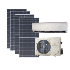 EG4 Hybrid Solar Mini-Split Kit | Air Conditioner Heat Pump AC/DC | 12000 BTU | SEER2 22 | +  1800 Watts of Solar PV [KIT-E0011]