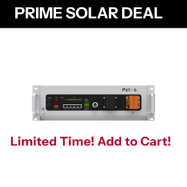 Prime Solar Days Front view of Pytes V5 LiFePO4 Battery showing communications ports