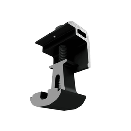 SnapNrack black mid clamp for Ultra Rail solar mounting systems.