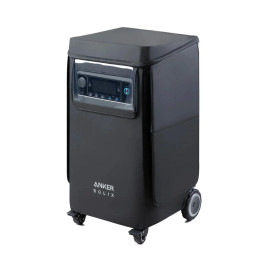 Anker SOLIX F3800 Protective Cover, shown with F3800 inside and clear front for viewing the control panel Anker SOLIX F3800 Protective Cover, shown with F3800 inside and clear front for viewing the control panel