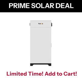 Pytes Battery Rack Front View Prime solar deals 