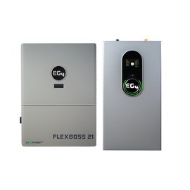 Front view of EG4 FlexBOSS21 and EG4 280Ah Indoor WallMount Battery