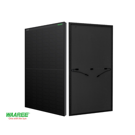 Waaree Solar 405w MonoPERC Solar Panel front and back view 