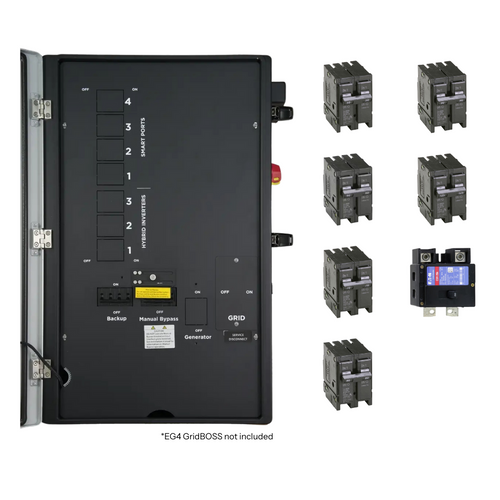 EG4 GridBoss with 50A,60A,70A,80A,90A,125A, and 200A Eaton breakers