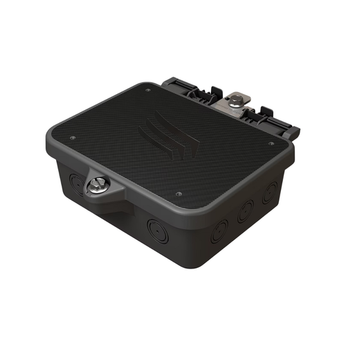 Pegasus Junction Box with locking lid and conduit ports for clean, weather-resistant solar wiring management.