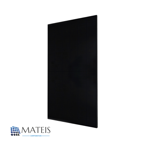 N-type bifacial solar panel with black frame and monocrystalline cells