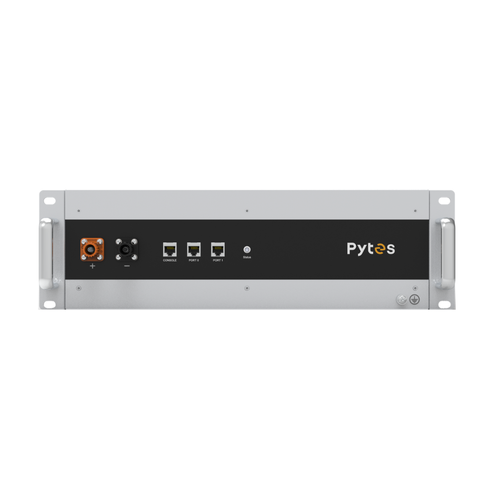 Front facing of Pytes HV48100 Battery Module on a white background 