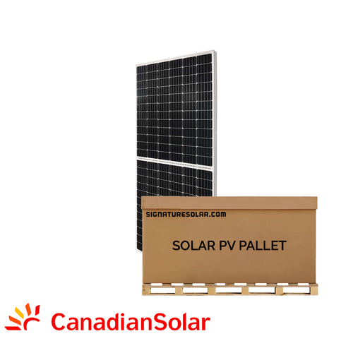 Canadian Solar 11.4kW Pallet - 380W Mono-crystalline Solar Panel (Silver) | CS3U-380MS | Full Pallet (30 Solar Panels) - 11.4kW Total