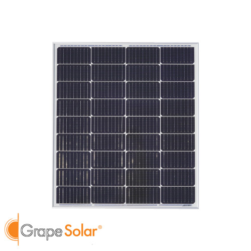 Grape Solar 100W Monocrystalline Solar Panel For RV's, Boats and 12V Systems | GS-STAR-100W, Grape Solar 1-Module 31.89-in x 28.15-in 100-Watt Solar Panel