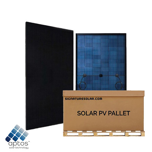 11.47kW Pallet - Aptos 370W Bifacial Solar Panel (Black) | Up to 480W Bifacial Gain | DNA-120-BF26-370W |Full Pallet (31)  - 11.47kW Total