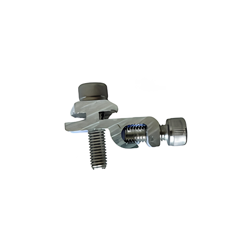 Mini Rail Grounding Lug. side view with mount bolts visible