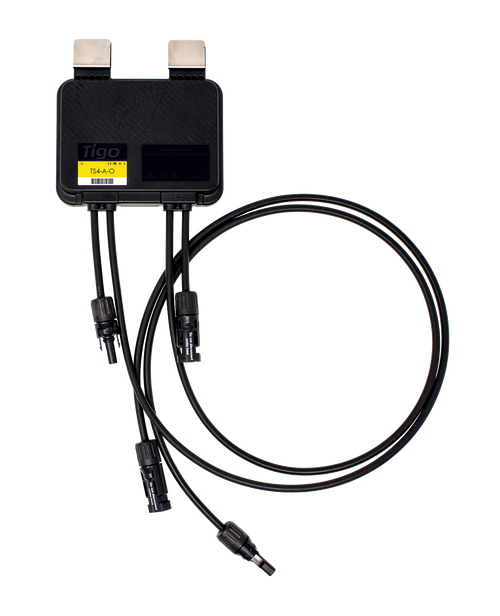 Tigo TS4-A-O solar module optimizer with monitoring and rapid shutdown, 22A Isc, 725W, 1500V UL/1000V IEC, MC4 connectors, 0.6m and 1.2m cable options