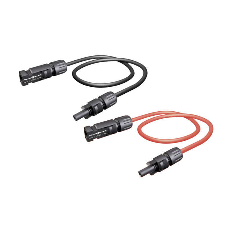 7ft 10 AWG Copper PV Wire – Black and Red 30 Amp