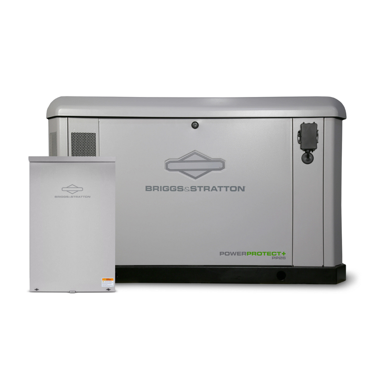 Briggs & Stratton PowerProtect+ 26/24kW Home Standby Generator Bundle w/ Dual 200A / Split 400A Whole-Home ATS