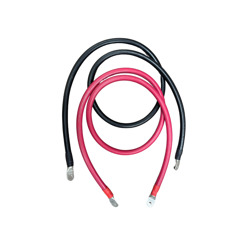36in 2/0 AWG Battery to Inverter Cables – Black and Red