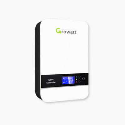 Growatt charge controller with blue screen