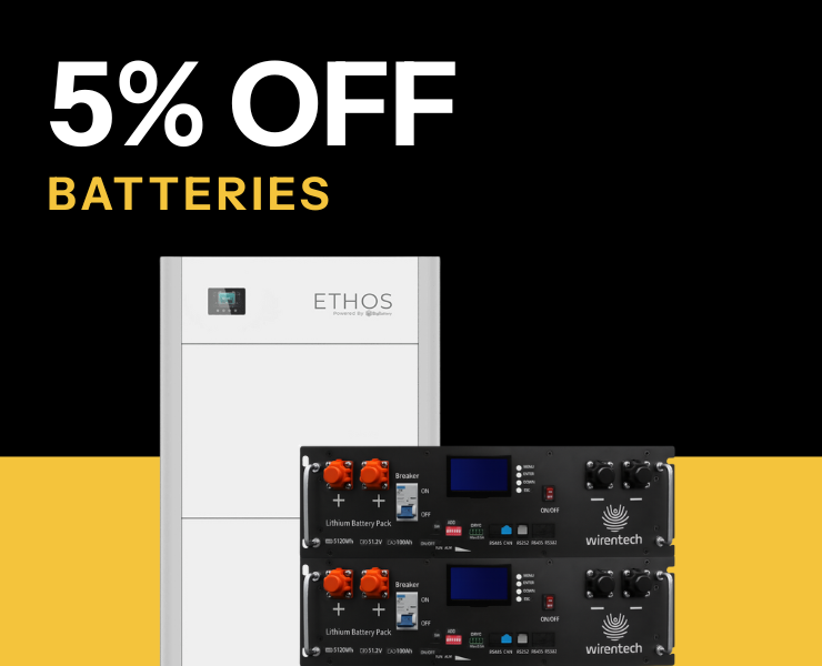 5% off batteries for a limited time! Shop now.