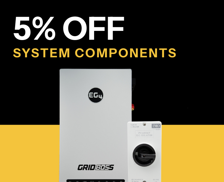 5% off system components for a limited time! Shop now.
