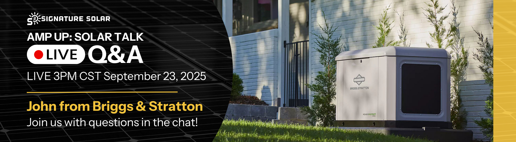 Amp Up September 23 at 3PM CST with Briggs & Stratton