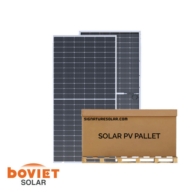 bifacial solar panel pallet