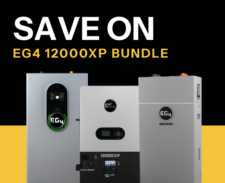 Get special savings when you bundle the EG4 12000XP inverter and 314Ah or 280Ah indoor batteries. Shop now!