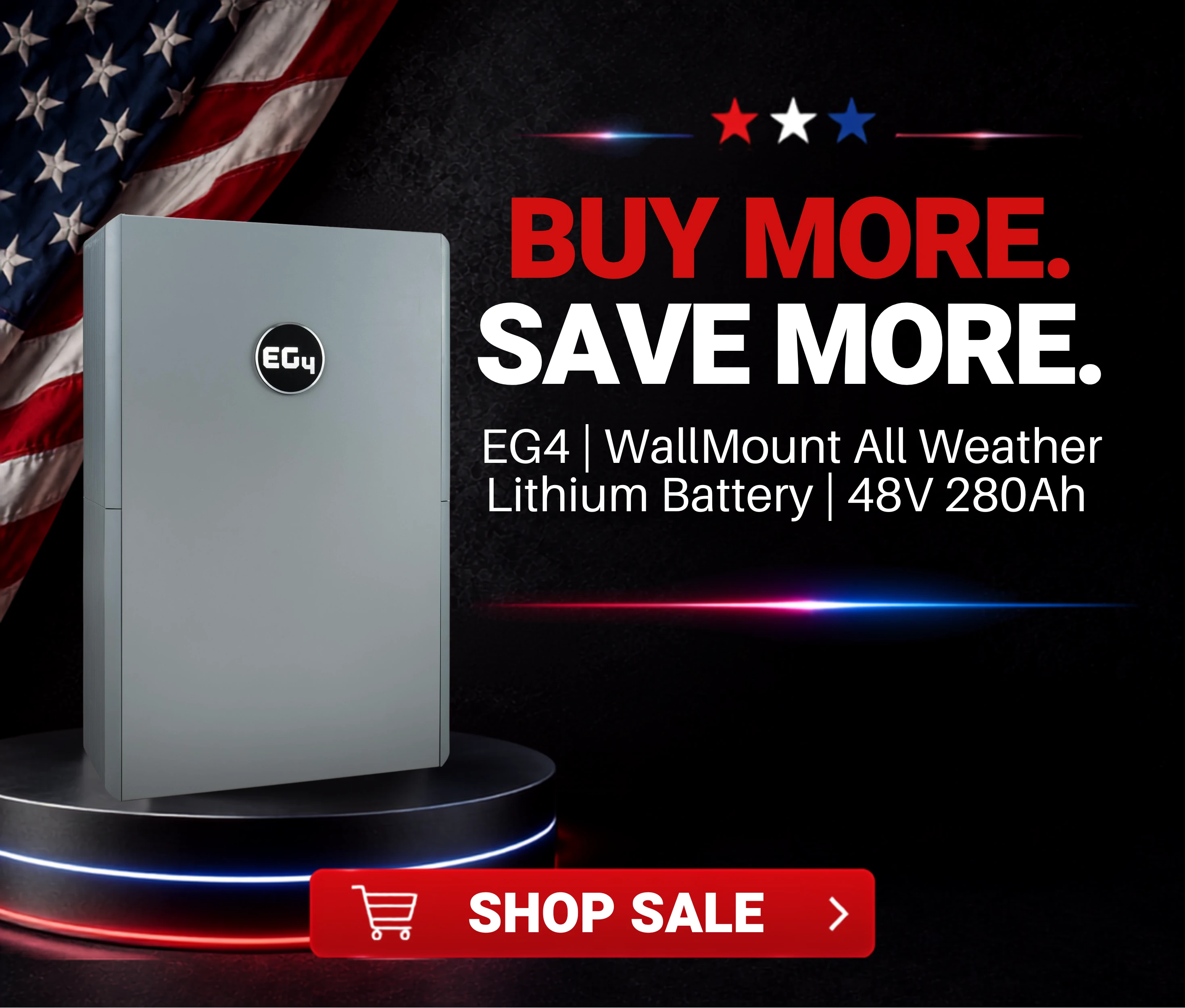 EG4 WallMount Outdoor Battery | 48V 280Ah buy more save more sale! Shop the sale now.