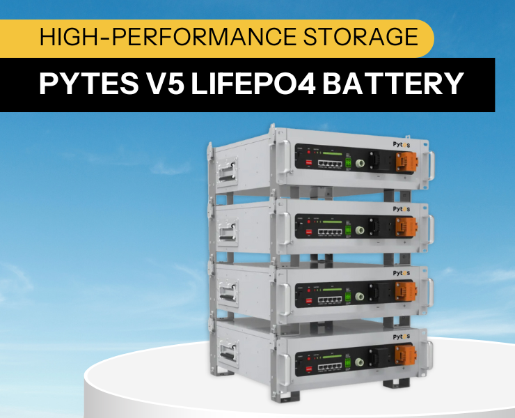 Pytes battery against sky background. Shop now!