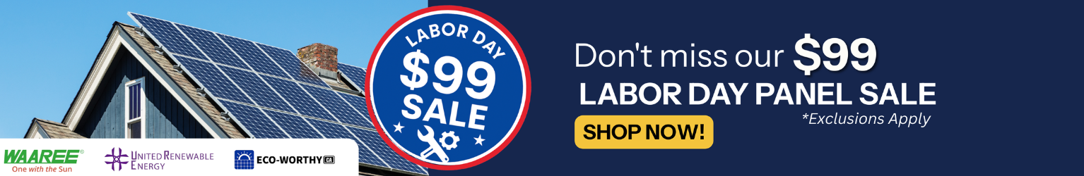 Save big on top tier panels at Signature Solar, $99 labor day panel sale. 
