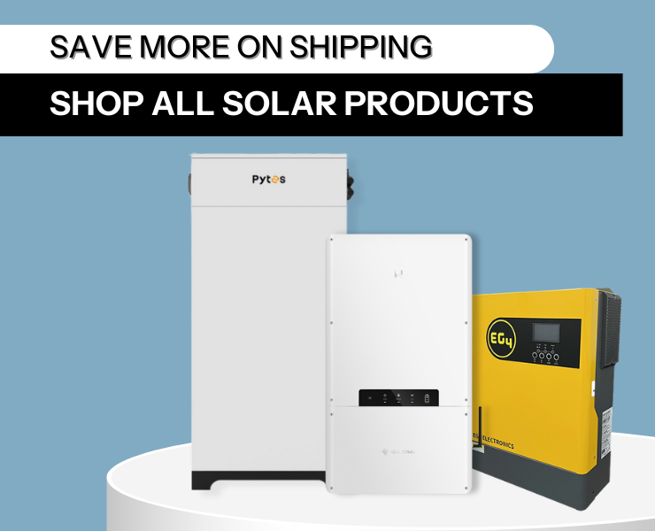 Save more on shipping and shop all solar products.