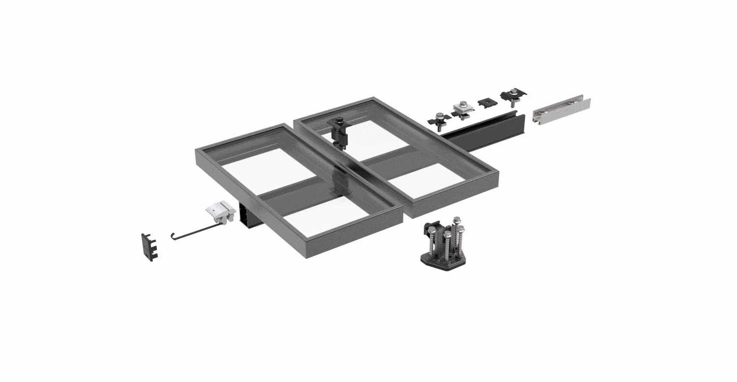 Top Rack Black Rail 7ft | Solar Mounting