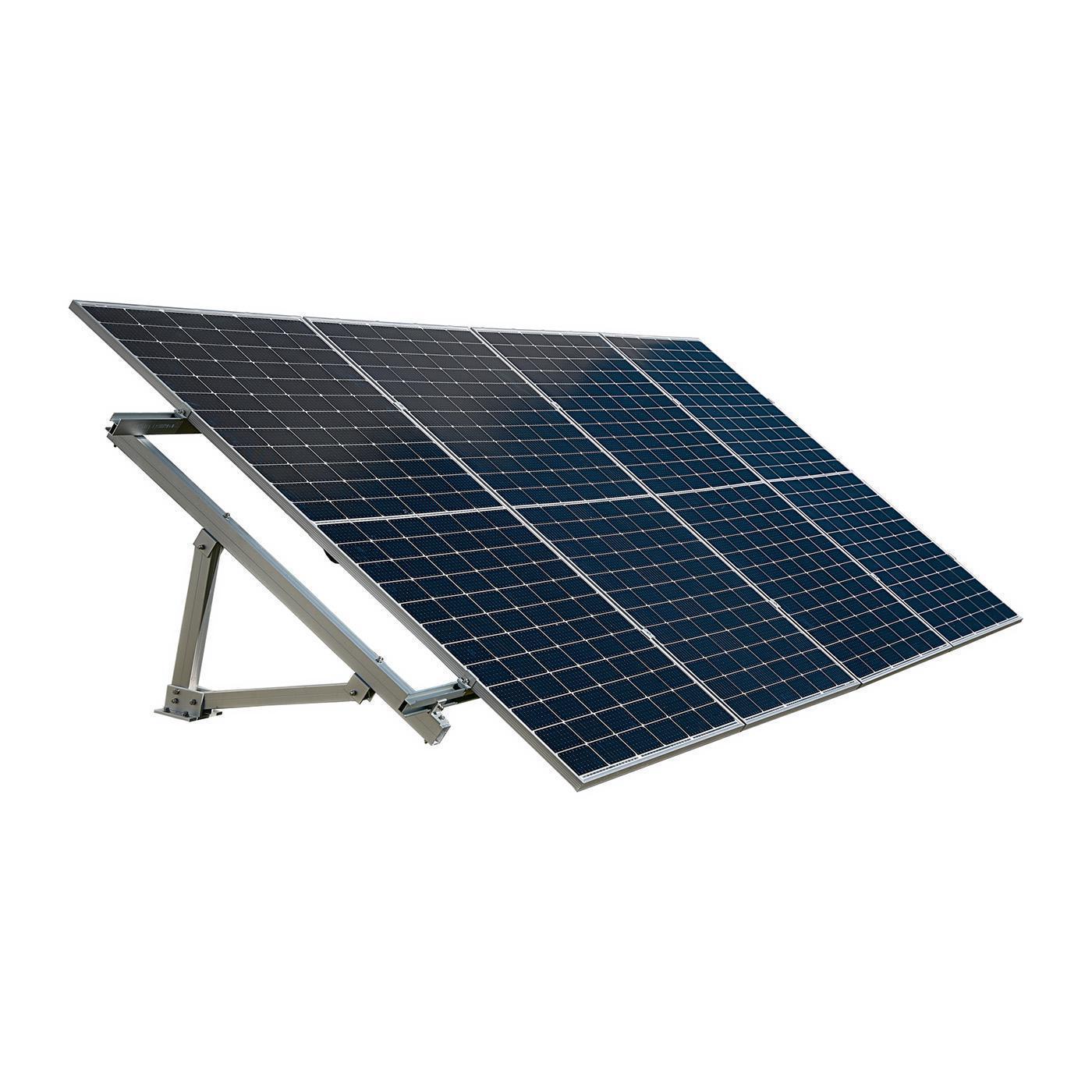 EG4 BrightMount Solar Panel Ground Mount Rack Kit | 4 Panel Ground Mount |  Adjustable Angle