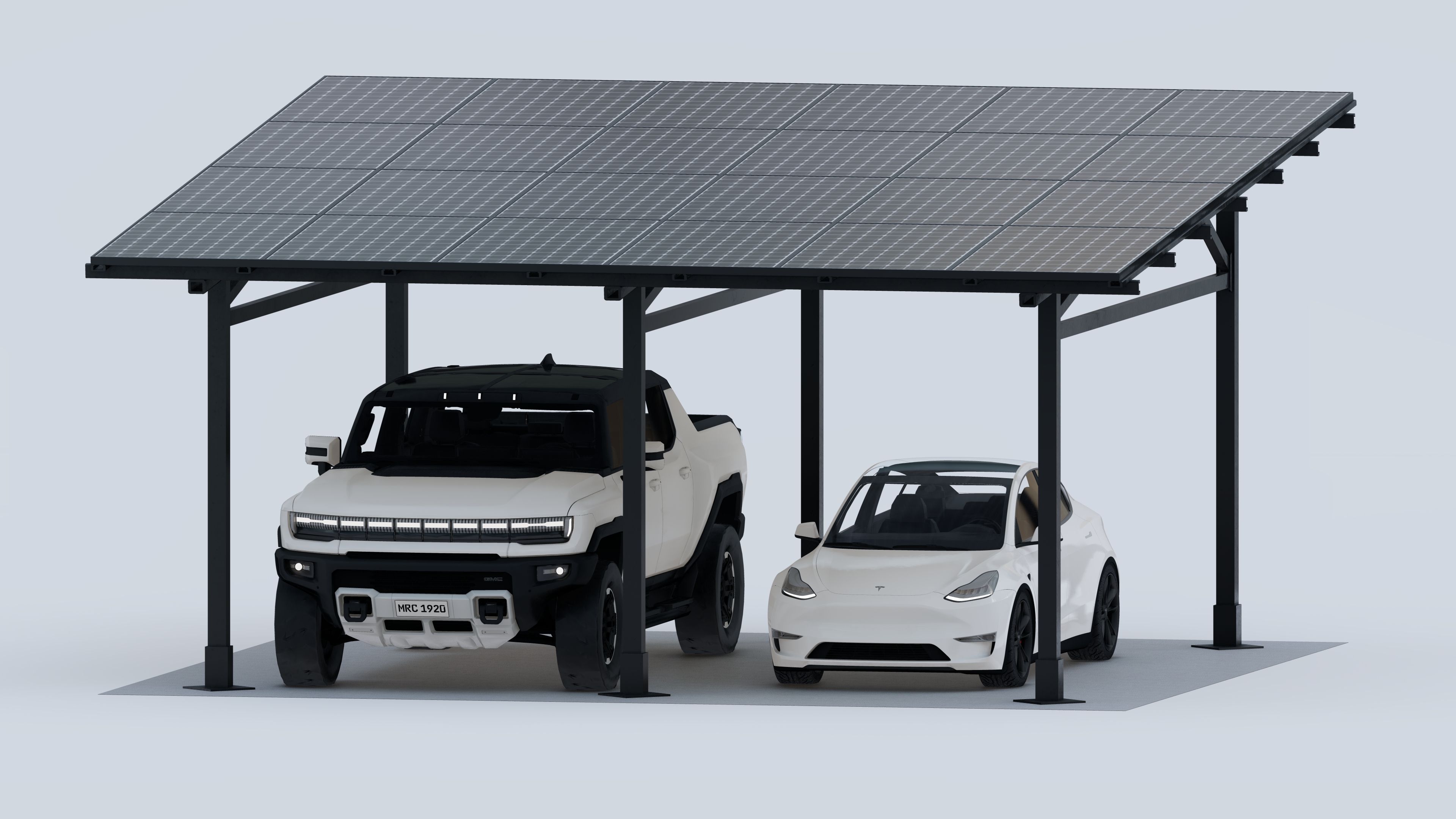 Chiko MAXIMO 185 Residential 2 Car Steel Carport | Black | 24