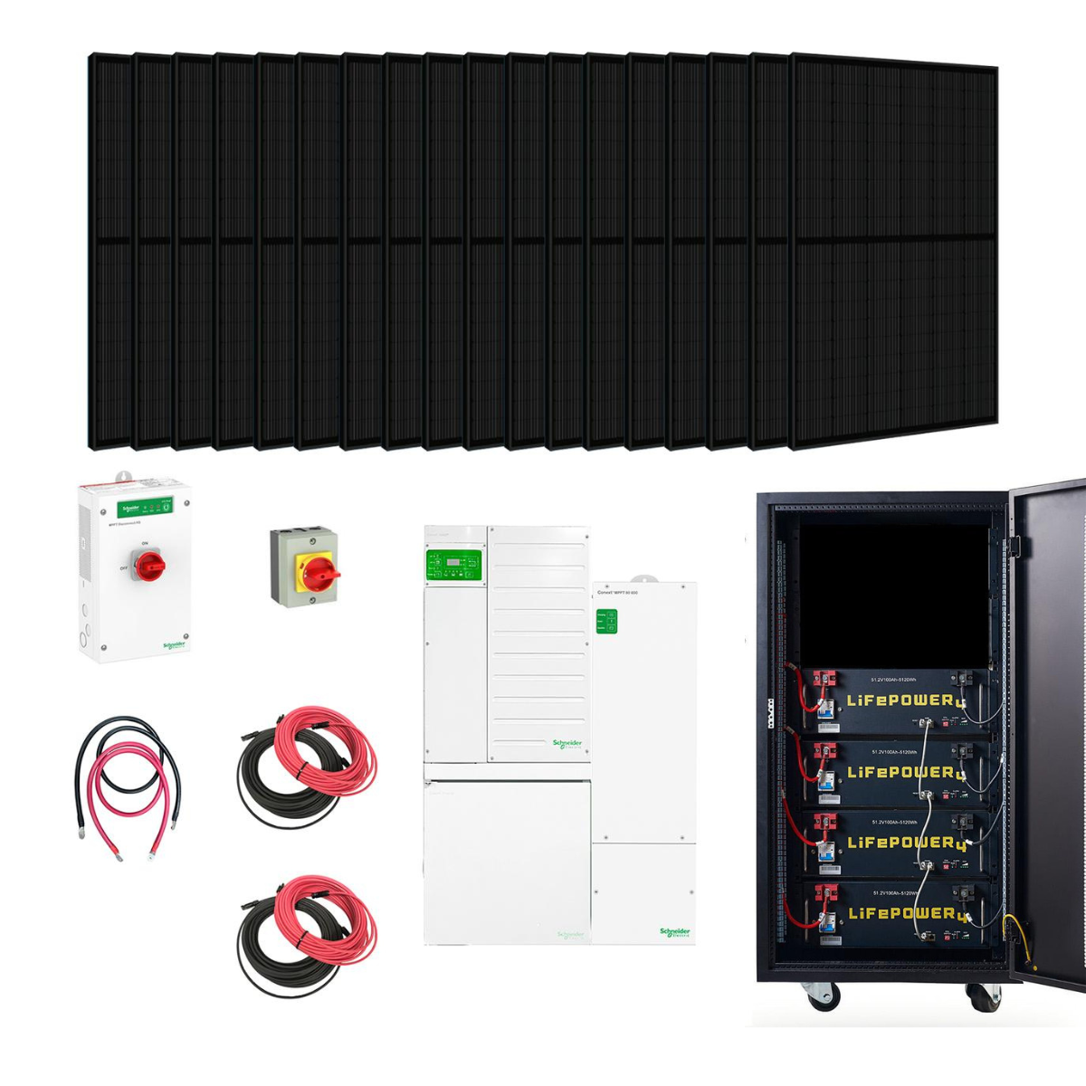 Kit solaire 4500w autonome VM III 5KW 48V - 230V - stockage 9600wh AP5-Pack  926-defaultCombination