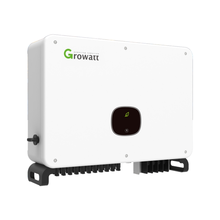 Front left view of Growatt 36kW Three Phase Grid-Tie Inverter, shown with indicator panel and on off switch