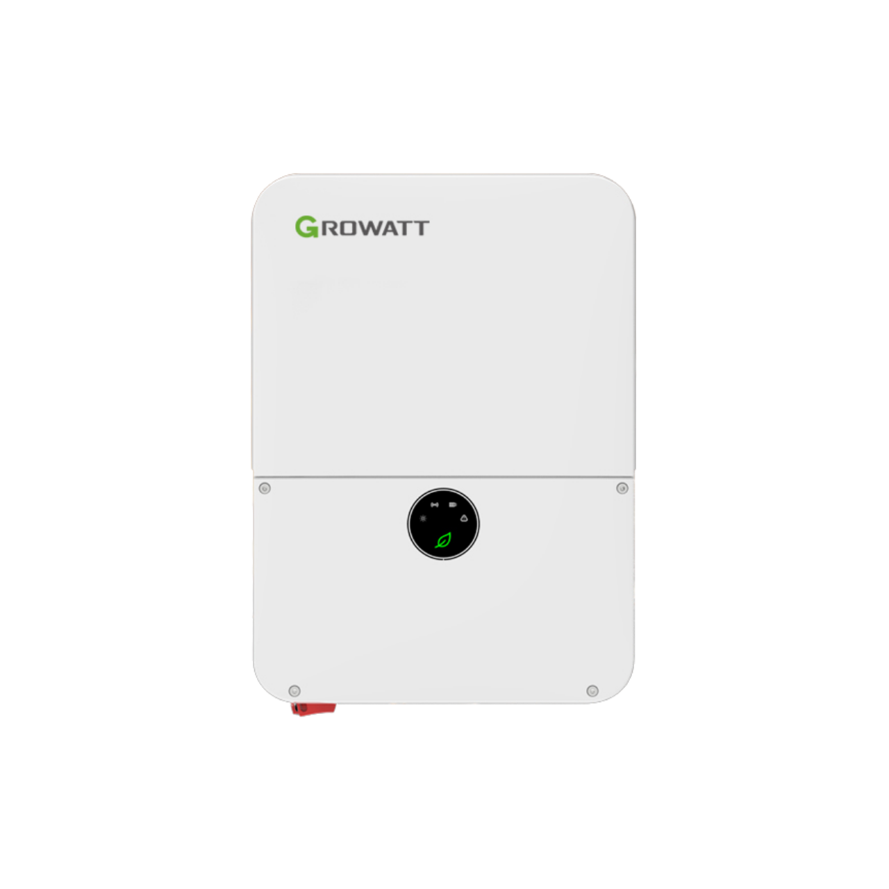 Front view of Growatt MIN 7600TL XH-US 7.6kW Grid-Tie Inverter forward facing