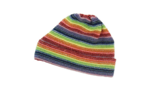 Ladies Lambswool Stripe Beanie Hat (#13)