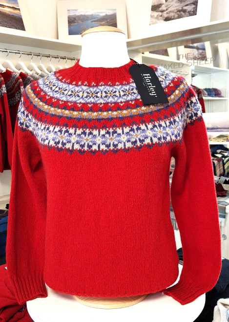 Harley of Scotland ladies sweater (cardinal red)