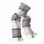 Oban Alba Grey Pure Cashmere Scarf