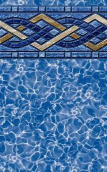 15' X 24' Oval Brighton Prism, EZ Bead (J-Bead) Above Ground Liner