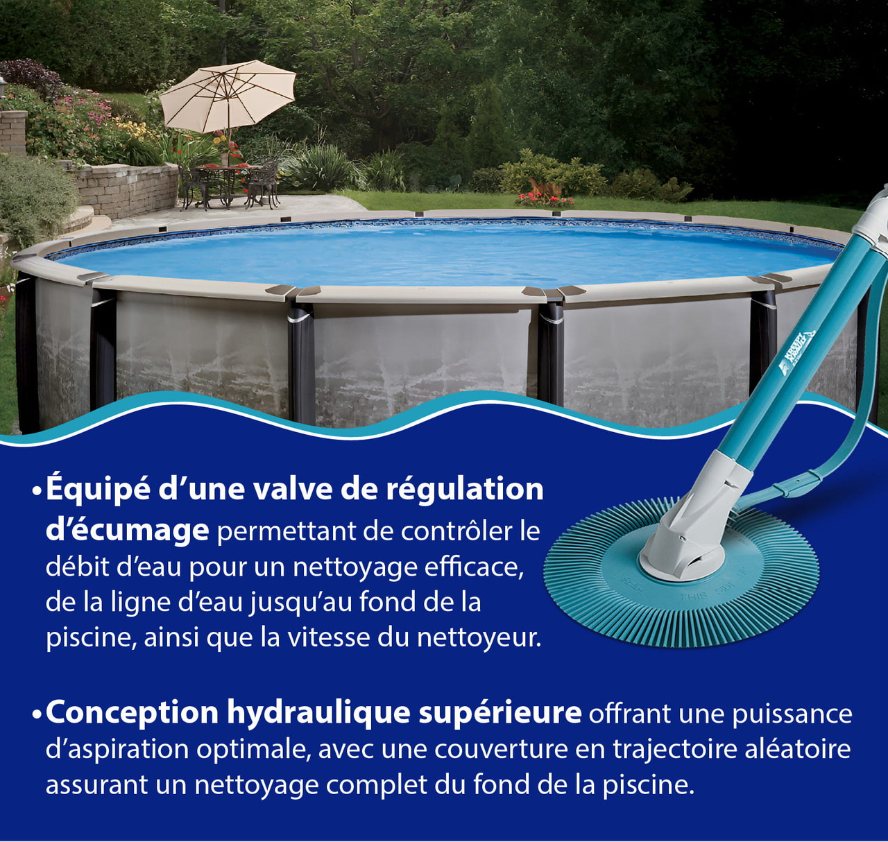 PENTAIR KREEPY KRAULY E-Z VAC Nettoyeur à succion pour piscine hors terre