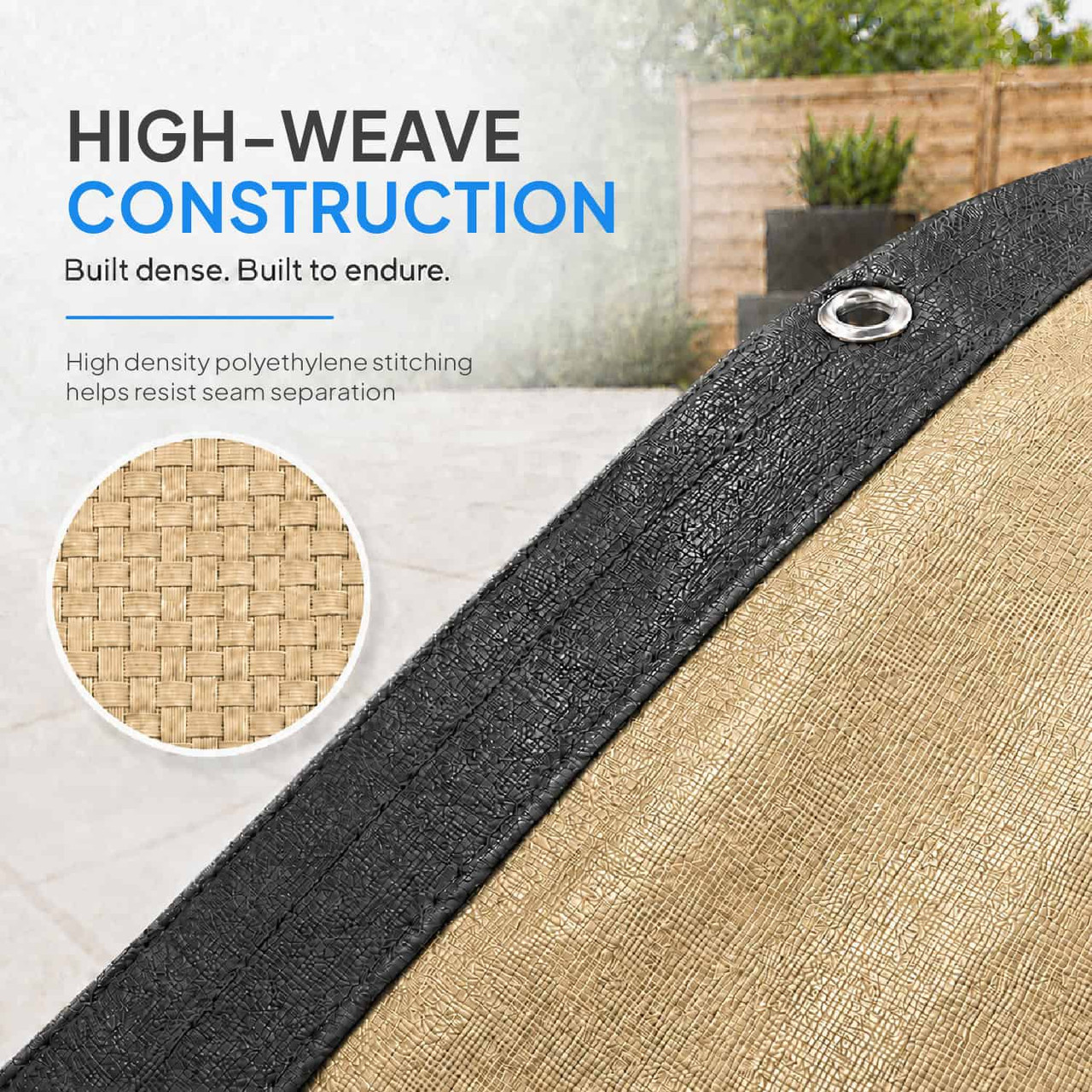 24'x44' Premium Tan Rectangular Winter In-Ground Pool Cover