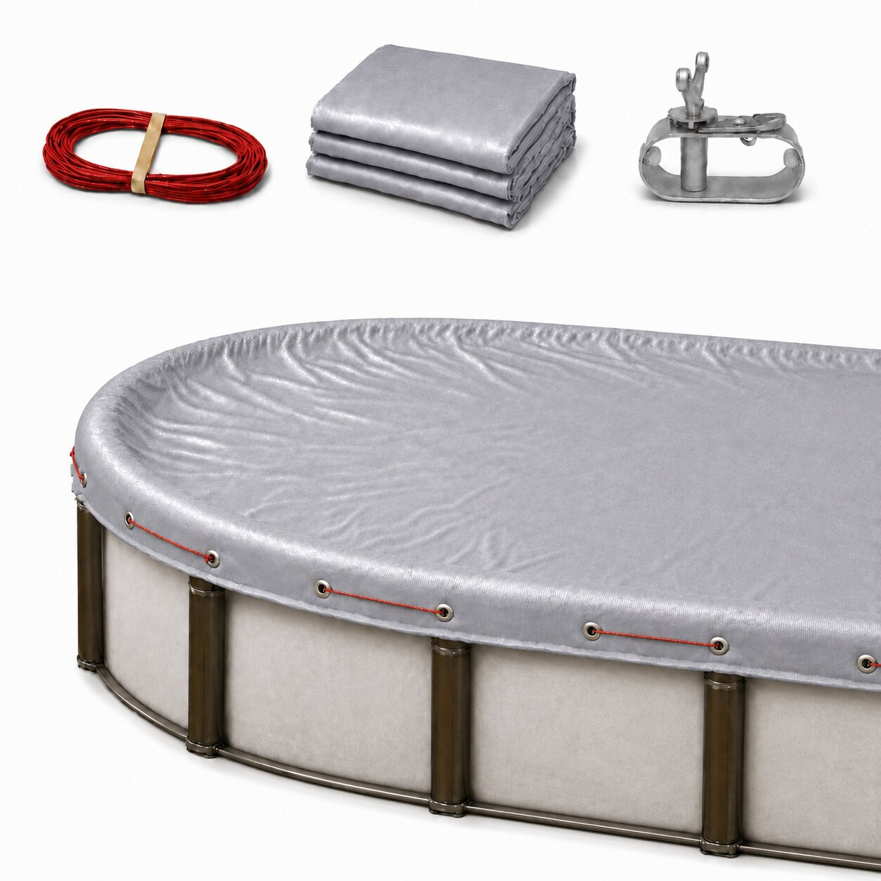 15'x30' Platinum Pro-Shield Oval Above Ground Winter Pool Cover