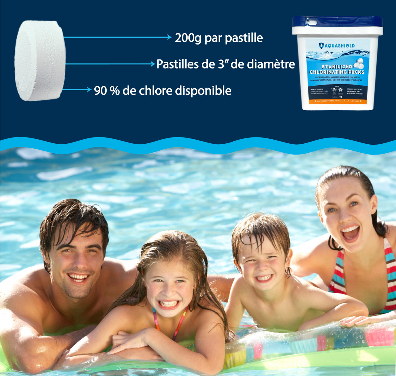 Pastilles de Chlore Stabilisées 3" x 6kg