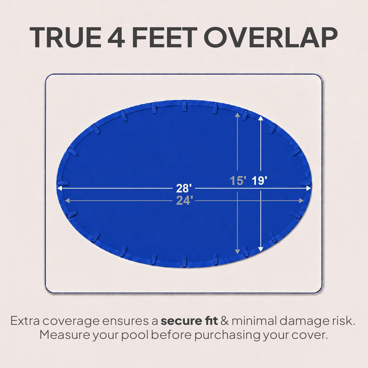 15'x24' Elite Pro-Shield Oval Above Ground Winter Pool Cover
