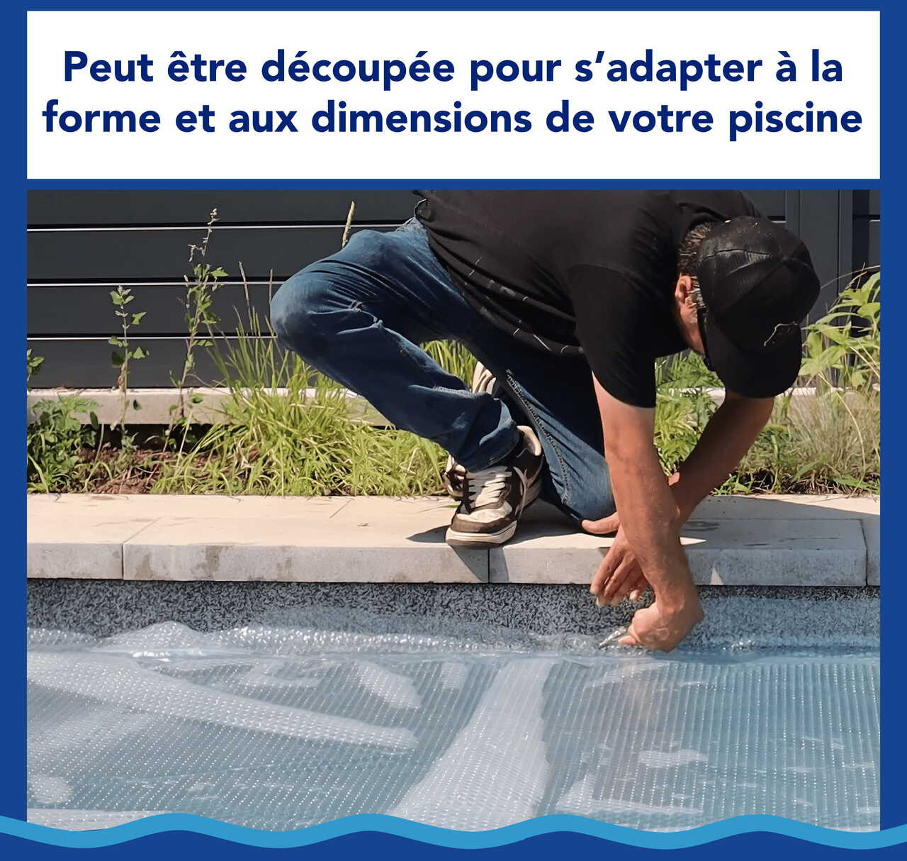 Couverture solaire ronde transparente Deluxe 12'