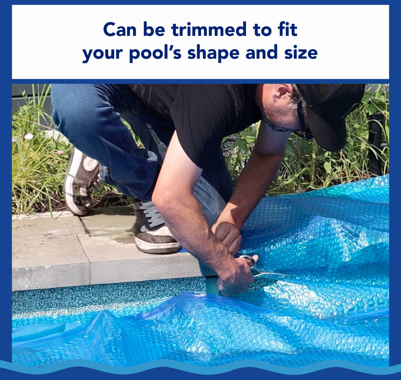 24' x 40' Rectangle Deluxe Blue Solar Blanket